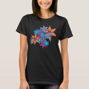Camiseta Padrão Floral Colorido
