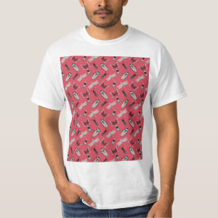 Camiseta Padrão Floral Elegante
