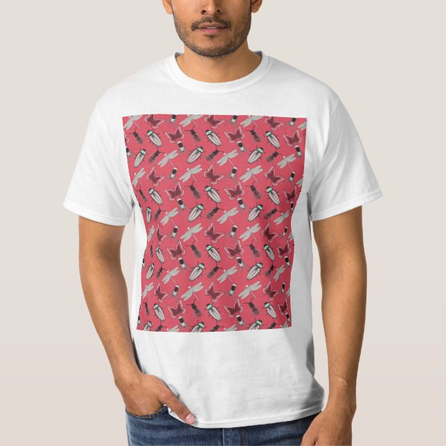 Camiseta Padrão Floral Elegante (Frente)