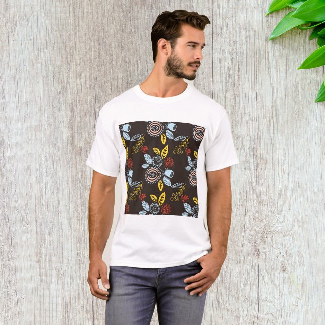 Camiseta Padrão Floral Retroativo (Criador carregado)