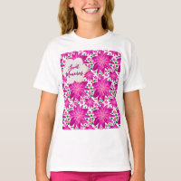 Padrão Floral Sem Costura Rosa Quente Personalizad