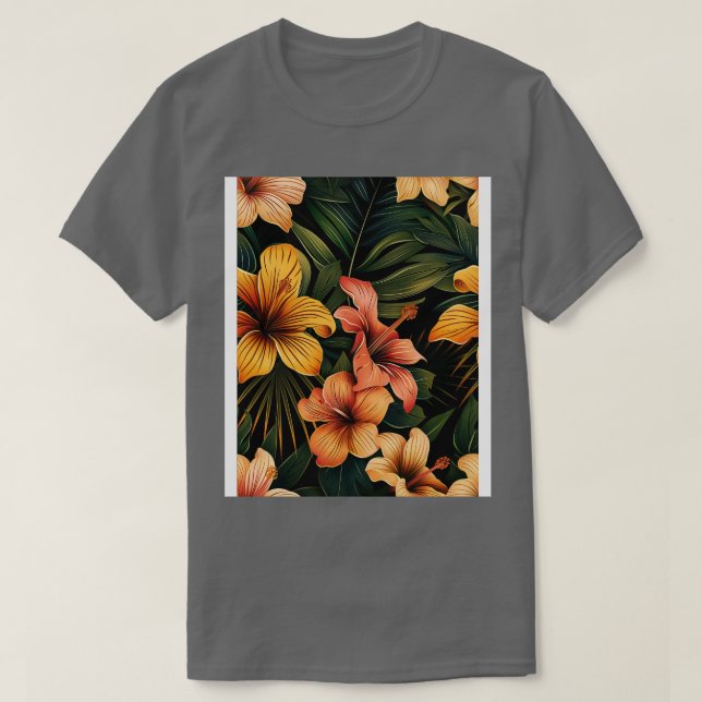 Camiseta Padrão Floral Tropical TShirt (Frente do Design)