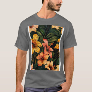 Camiseta Padrão Floral Tropical TShirt