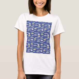 Camiseta Padrão Floral Único