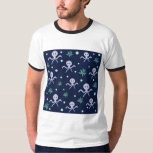 Camiseta Padrão Fofo de Polvo