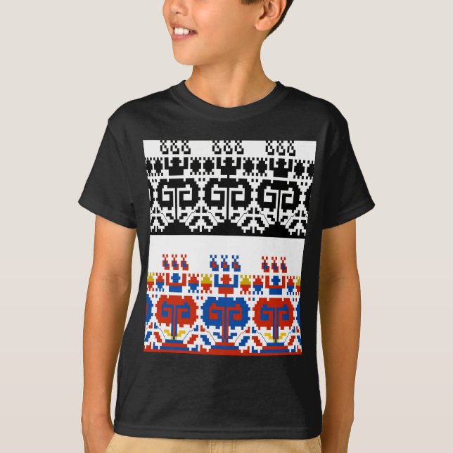Camiseta Padrão foliar búlgaro (Frente)