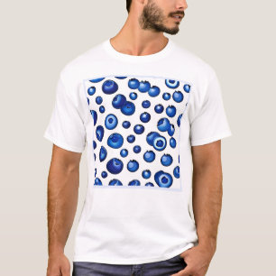 Camiseta Padrão fresco de mirtilo