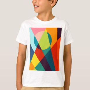 Camiseta padrão geométrico abstrato