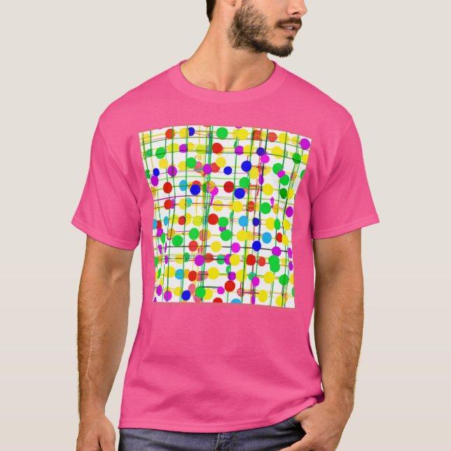 Camiseta Padrão Geométrico Aleatório (Frente)