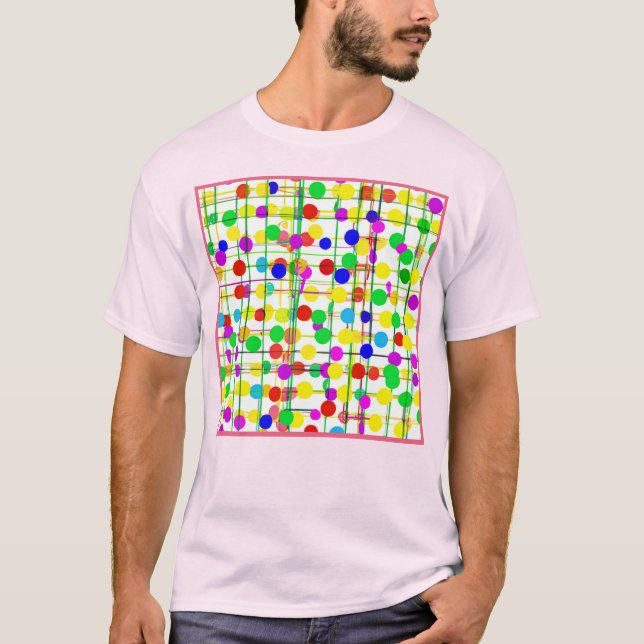 Camiseta Padrão Geométrico Aleatório (Frente)