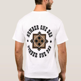 Camiseta Padrão Geométrico Castanho e Preto