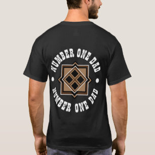 Camiseta Padrão Geométrico Castanho e Preto