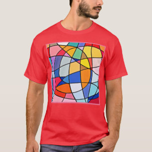 Camiseta Padrão Geométrico Colorido