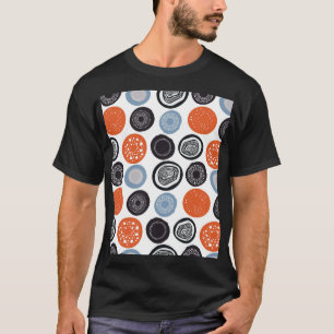 Camiseta Padrão geométrico criativo e colorido.