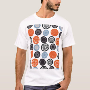 Camiseta Padrão geométrico criativo e colorido.