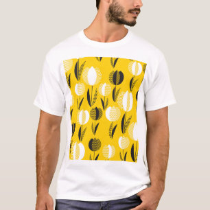 Camiseta Padrão Geométrico de Flor Holandês Tulip