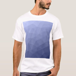 Camiseta Padrão geométrico de gradiente azul da cinza