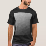 Camiseta Padrão Geométrico de Gradiente da cinza<br><div class="desc">Camiseta geométrica moderna elegante para qualquer um. Malha geométrica moderna, elegante e legal Triângulo, com gradiente de cinza branco preto.</div>