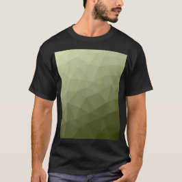 Camiseta Padrão geométrico de malha verde-azeitona do exérc
