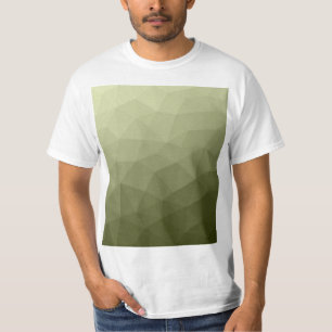 Camiseta Padrão geométrico de malha verde-claro do exército