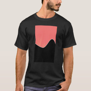 Camiseta Padrão Geométrico De Onda De Dois Toneladas, Cor-D
