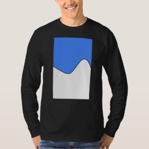 Camiseta Padrão Geométrico De Onda De Dois Toneladas De Blu