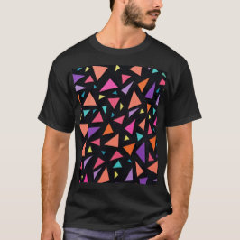 Camiseta Padrão geométrico de triângulo multicolorido