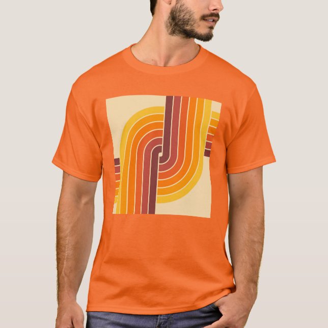 Camiseta Padrão Geométrico do Estilo de Imagem Retroativa d (Frente)