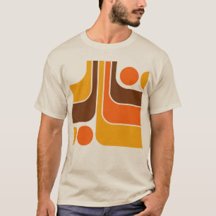 Camiseta Padrão Geométrico do Estilo de Imagem Retroativa d
