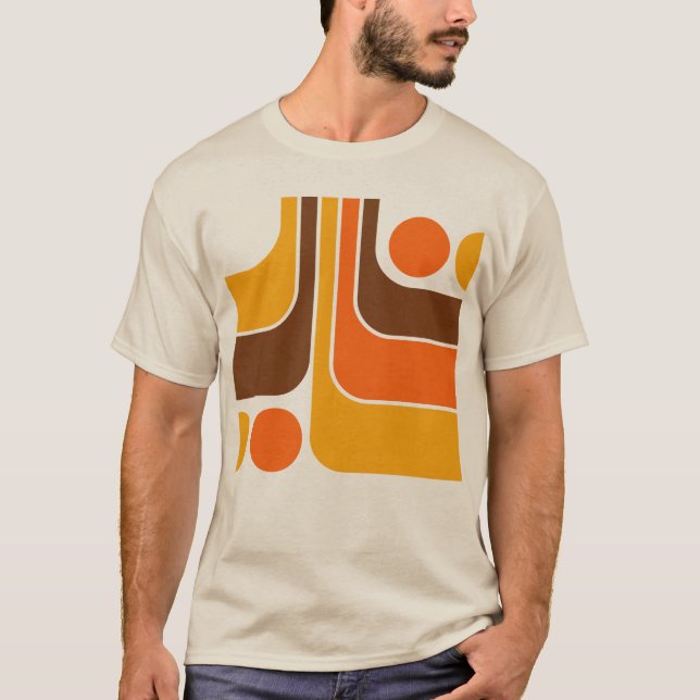 Camiseta Padrão Geométrico do Estilo de Imagem Retroativa d (Frente)