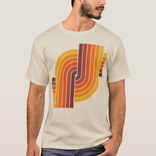 Camiseta Padrão Geométrico do Estilo de Imagem Retroativa d