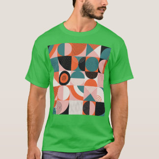 Camiseta Padrão Geométrico do MeidCentury Retroativo