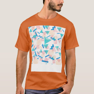 Camiseta Padrão Geométrico do Pastel dos anos 90