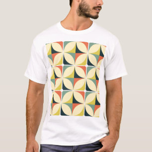 Camiseta Padrão geométrico dos anos 60 e 70.