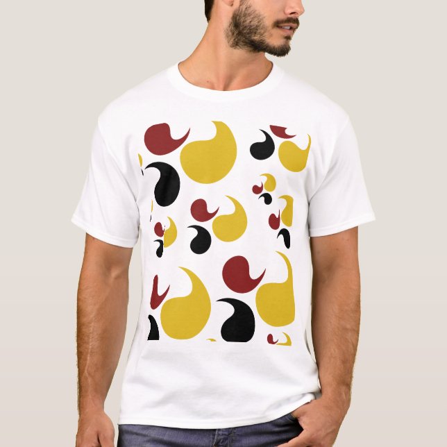 Camiseta Padrão Geométrico Elegante com Toque Moderno (Frente)