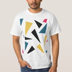 Camiseta Padrão geométrico moderno, alegre, divertido e v