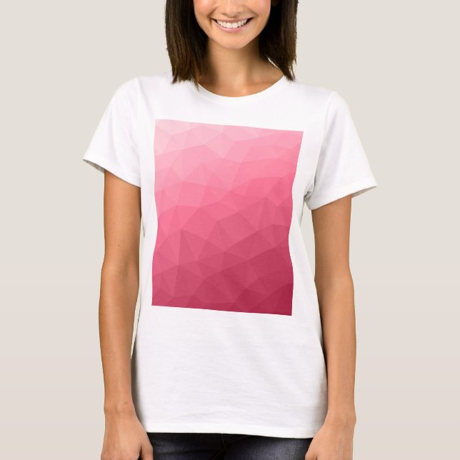 Camiseta Padrão Geométrico rosa cor-de-rosa claro (Frente)