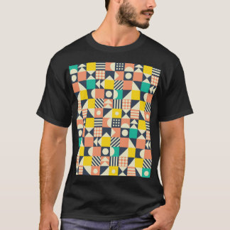 Camiseta Padrão geométrico sem costura colorido