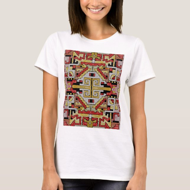 Camiseta Padrão Geométrico Tribal/Étnico (Frente)
