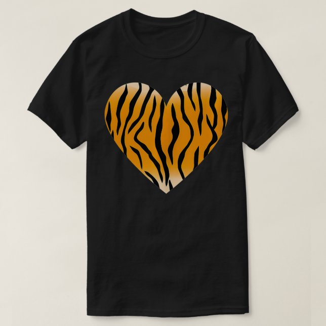 Camiseta Padrão H de faixa de tigre motonível com dia de os (Frente do Design)