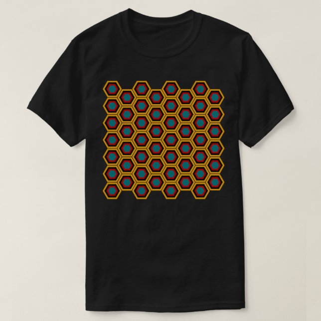 Camiseta Padrão hexadecimal 1 (Frente do Design)