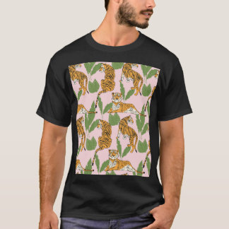 Camiseta Padrão Invisível do Tigre: Estilo de Vintage Exóti