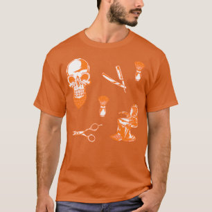 Camiseta Padrão laranja de pacote de barbearia