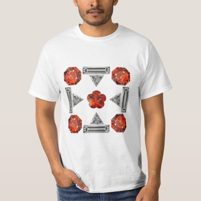 Camiseta Padrão Laranja Diamond (Frente)