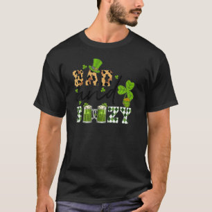Camiseta Padrão Leopardo De Dia de São Patrício Mau E Boozi