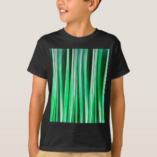Camiseta Padrão Listrado do Oceano Água-marinha