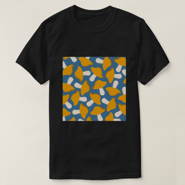 Camiseta Padrão médio de cogumelos (Frente do Design)