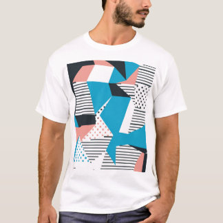 Camiseta Padrão Memphis: Tendência Abstrato minimalista