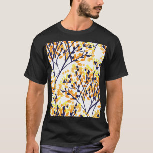 Camiseta Padrão Moderno da Árvore de outono de abstrato