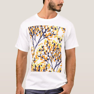 Camiseta Padrão Moderno da Árvore de outono de abstrato